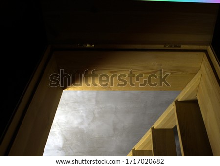 basement hatch with inside light Royalty-Free Stock Photo #1717020682