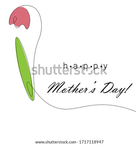 Happy mothers day card, vector illustration