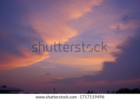 Pink cloud in the twilight time sunset Royalty-Free Stock Photo #1717119496