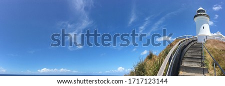 Byron Bay lighthouse lookout in New South Wales, Australia Royalty-Free Stock Photo #1717123144