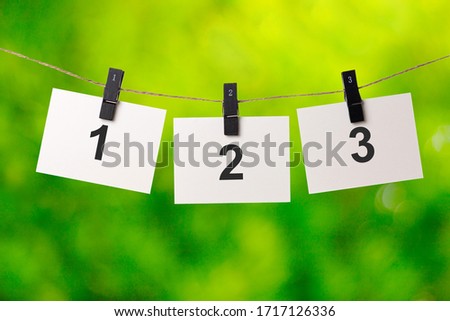 Number 123 and nature background Royalty-Free Stock Photo #1717126336