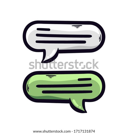 bubble text icon illustration hand drawn