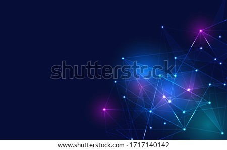 Internet connection, with neon effect, technology background. digital science technology concept. Digital technology backdrop. Vector illustration Royalty-Free Stock Photo #1717140142