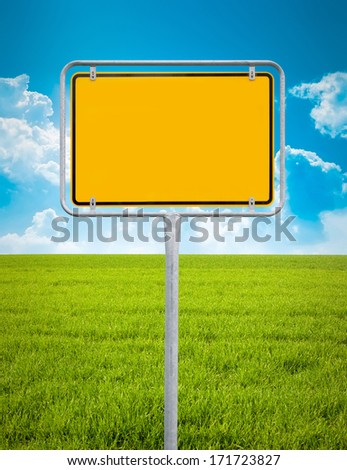 An image of a typical german city sign