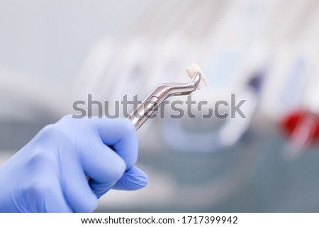 Dental instrunemt for tooth extraction Royalty-Free Stock Photo #1717399942