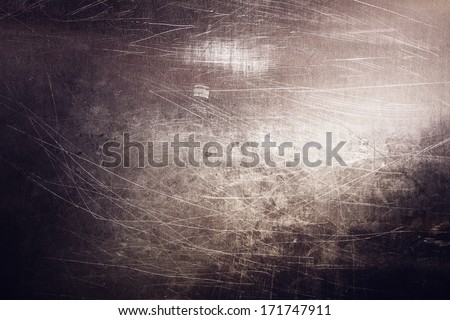 Detailed structure of scratched metal - dark metal plate, industrial background texture Royalty-Free Stock Photo #171747911