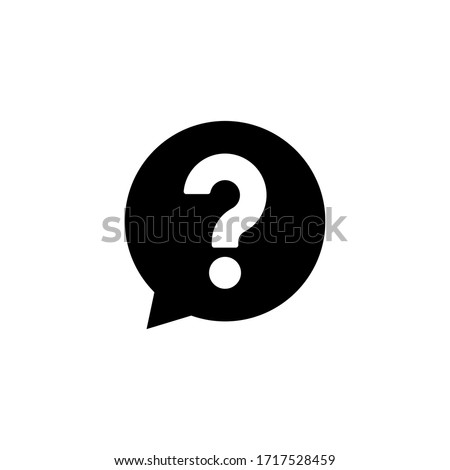 Question Mark icon in bubble vector illustration Royalty-Free Stock Photo #1717528459