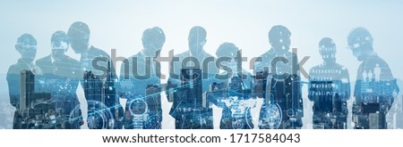 Business network concept. Group of businessperson. Teamwork. Human resources. Royalty-Free Stock Photo #1717584043