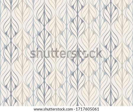 vector seamless pattern inspired by retro wallpaper designs in pastel colors Royalty-Free Stock Photo #1717605061