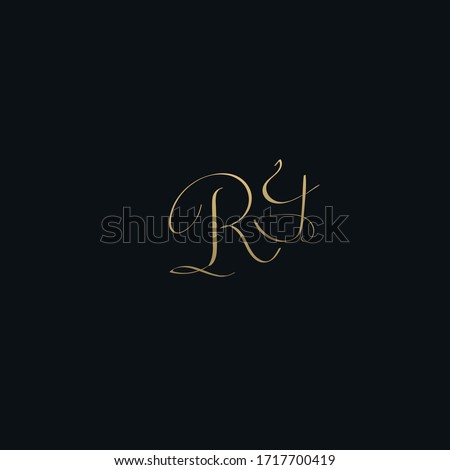 Luxurious modern RY initial based letter icon logo