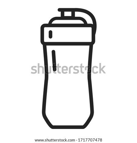 Reusable glass water bottle line black icon. Zero waste lifestyle. Outline pictogram for web page, mobile app, promo.