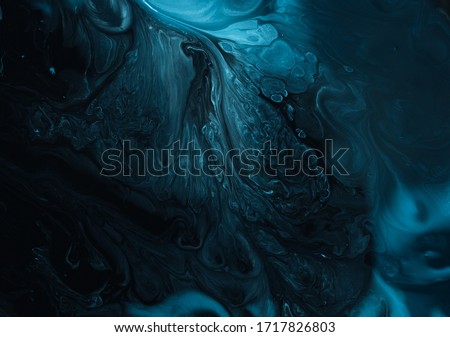 Natural Luxury-ART color of the year 2020. Bright blue and white marble background. Liquid stripy minimalistic trendy paint texture. Abstract fluid art.