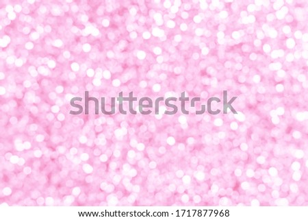 Festive blurred pink Valentine's day background. Beautiful sparkling backdrop, texture. Bokeh. Copy space. Place for text. Template. Trendy pastel shades.