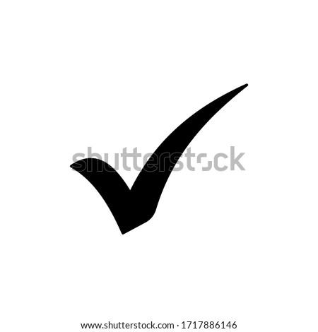 Check Mark icon vector isolated on white background Royalty-Free Stock Photo #1717886146
