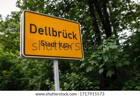 City entrance sign from Dellbrück, Cologne