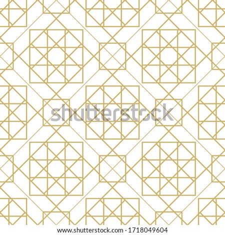 Art gold and white deco seamless pattern background.