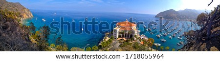 Panorama Shot of Santa Catalina Island Avalon California Royalty-Free Stock Photo #1718055964