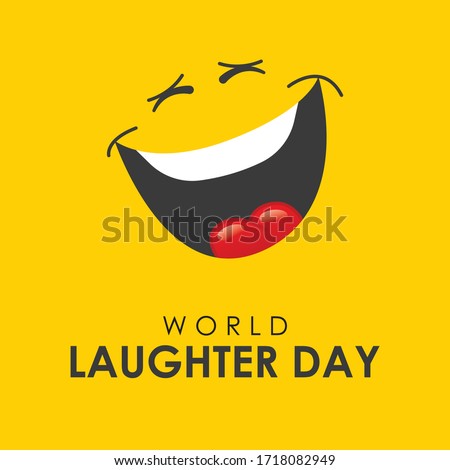 World laughter day with laughing face Royalty-Free Stock Photo #1718082949