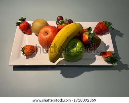 Eye catching Fresh Fruit platter.  Still life table top photography.