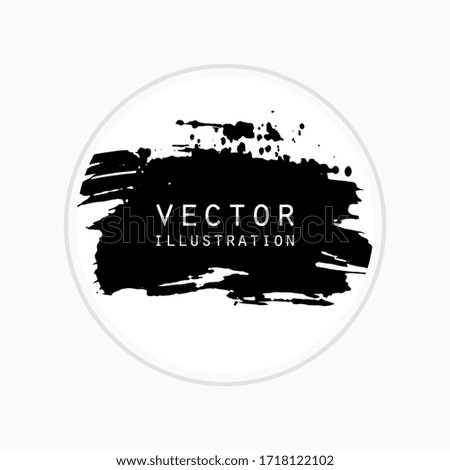 Grunge stamp mockup. Distressed ink style circle mark texture for your design. Abstract vector illustration.