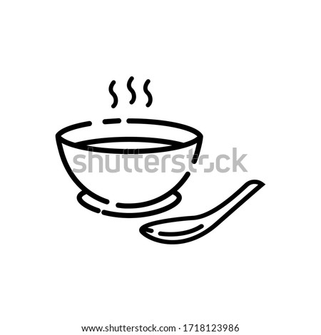 Soup meal vector icon, hot food symbol. Modern, simple flat vector illustration for web site or mobile app Royalty-Free Stock Photo #1718123986