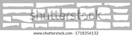Torn paper set vector, layered. Vector illustration Royalty-Free Stock Photo #1718356132
