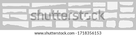 Torn paper set vector, layered. Vector illustration Royalty-Free Stock Photo #1718356153