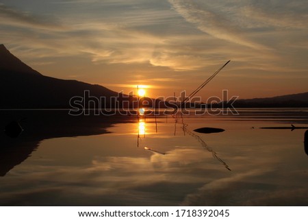 
Sunset at the Mondsee in Austria