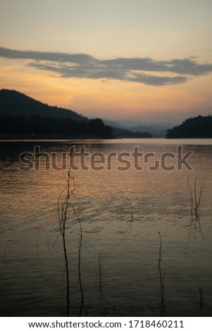 Sunset reflection in a lake
