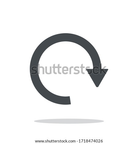 Reboot sign long arrow icon refresh . Rotation , reset , repeat . Vector Illustration. Royalty-Free Stock Photo #1718474026
