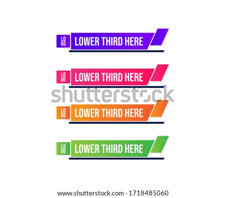 Lower third vector gradient pack template