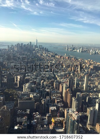 New York City fron a bird eye view.