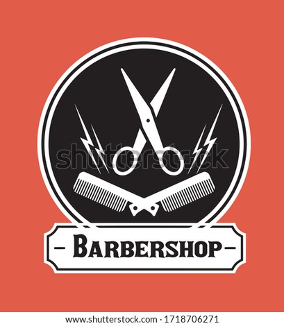 barbershop logo vintage vector eps 10