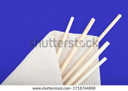 Biodegradable Straws  100% Natural Organic Eco Friendly Disposable Drinking Grass Straws – Perfect Alternative to Plastic, Paper, Metal. Straws Based Products Made from Wheat Hay - Eco Friendly Royalty-Free Stock Photo #1718764888