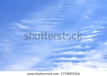 
light gentle clouds in the blue sky