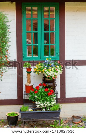 picture of a window at an old house in Stralsund, Germany