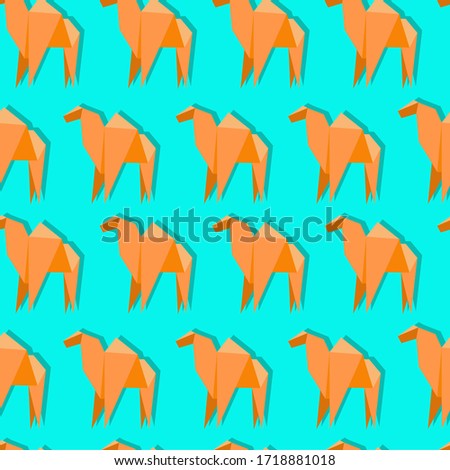 Vector color pattern "Camel origami"