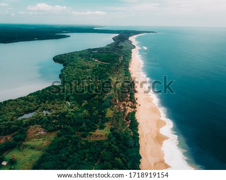 Aerial view of Rekawa Beach. Sri Lanka.