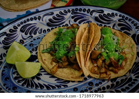 roast tacos, mexican food traditional talavera