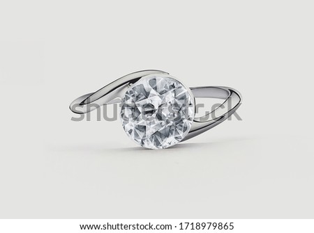 Jewelry, ring  gold silver diamond Royalty-Free Stock Photo #1718979865