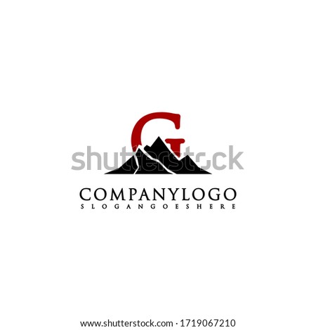 Modern vintage simple G logo letter design concept for adventure and outdoors