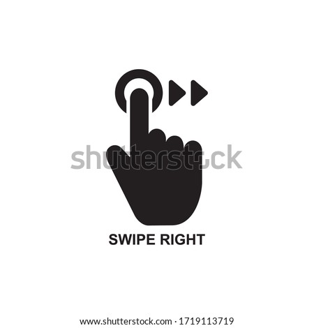 SWIPE RIGHT ICON , SLIDE TO RIGHT ICON Royalty-Free Stock Photo #1719113719