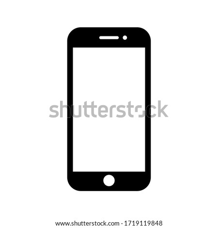 phone vector with blank white screen isolated on white background. eps 10 Royalty-Free Stock Photo #1719119848