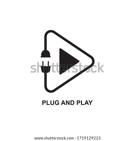 PLUG AND PLAY ICON , VIDEO ICON Royalty-Free Stock Photo #1719129223