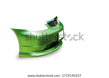 Multicolored technology front bumper on white background clipingpart