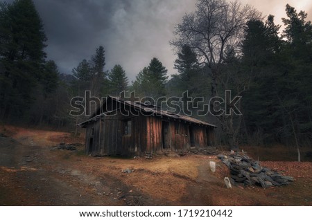 Abandoned House in Sharan Forest, Kaghan Paras Royalty-Free Stock Photo #1719210442