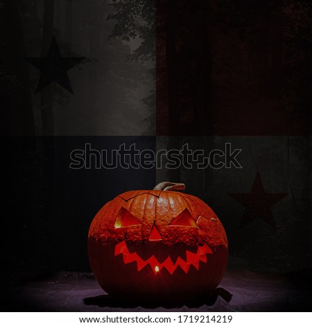 halloween backgraund Panama flag, Panama haloween
