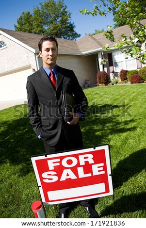 Real Estate: Smart Agent Behind Sale Sign