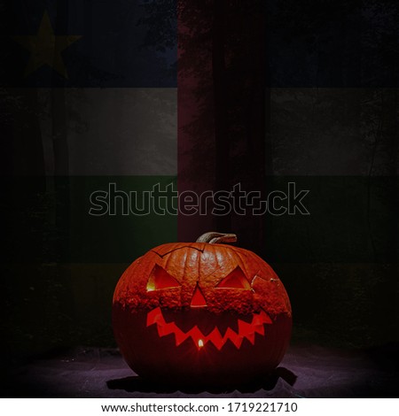 halloween backgraund central africa
 flag, central africa haloween
