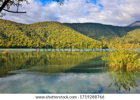 Azerbaijan mountain landscape with a lake on a clear sunny day